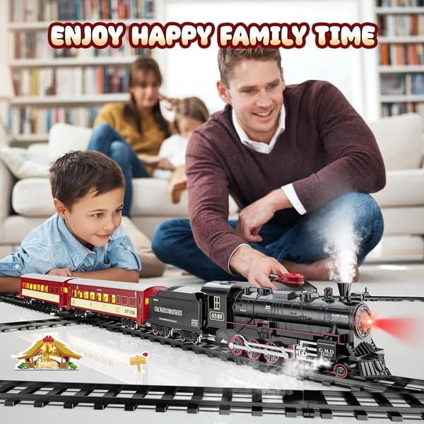 Electric Train Set with Remote Control for Boys – Christmas Gift