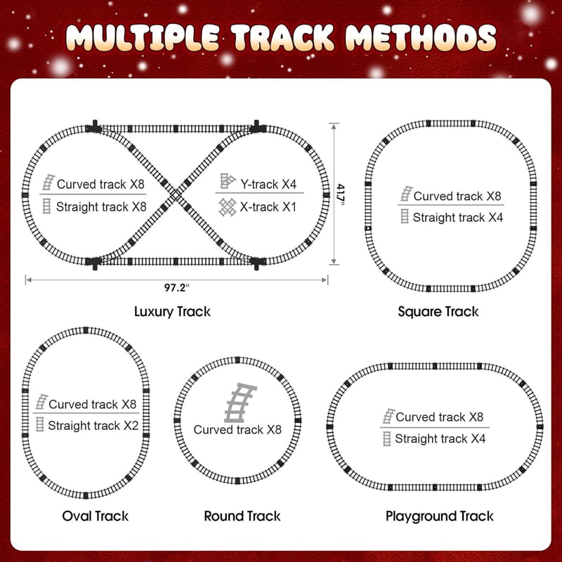 Electric Train Set with Remote Control for Boys – Christmas Gift