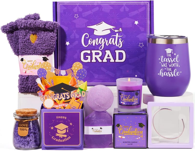 College Graduation Care Package for Women with Tumbler & Gifts