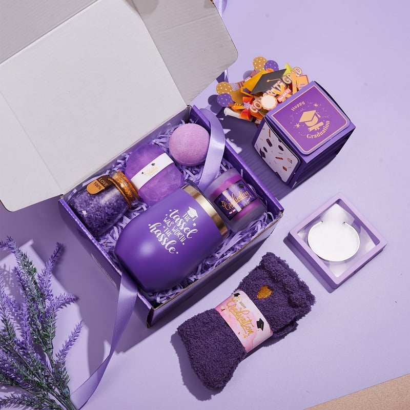 College Graduation Care Package for Women with Tumbler & Gifts
