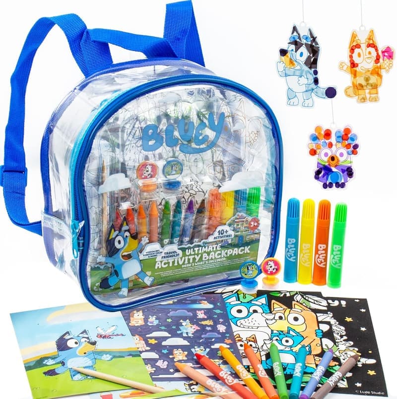 Bluey Ultimate Activity Backpack with 10 Fun Activities