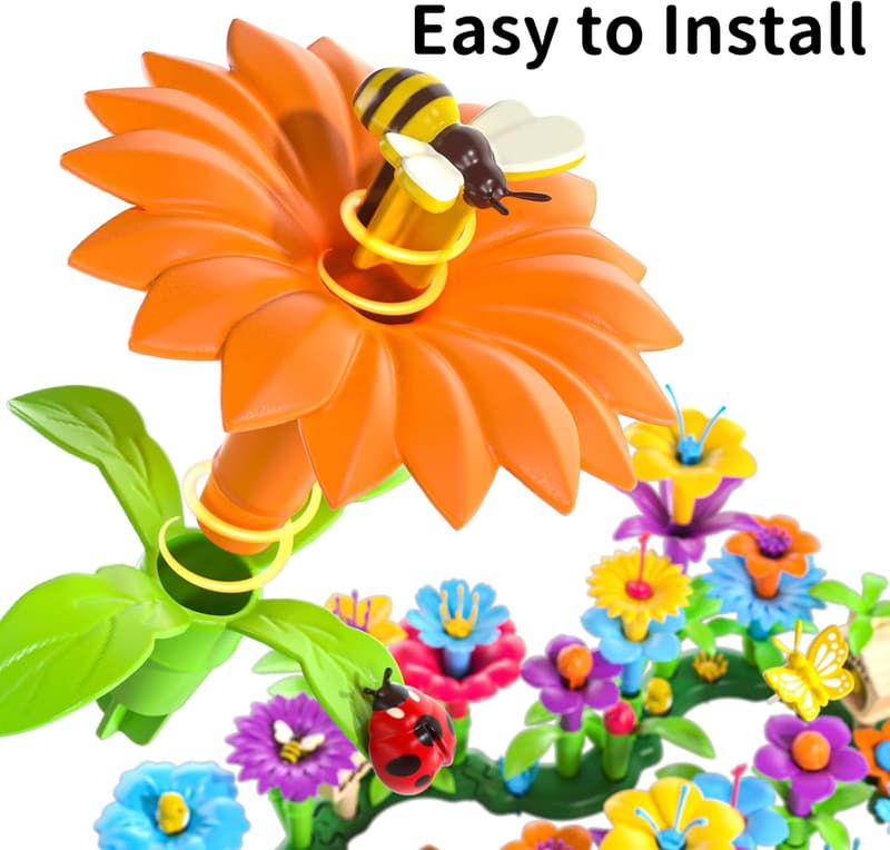 Educational Flower Garden Building Toy Set for Toddlers