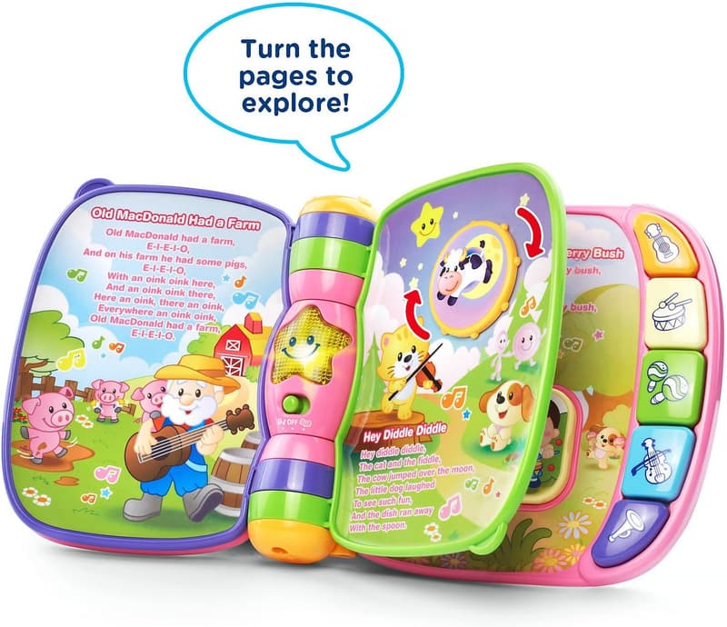 Pink VTech Musical Rhymes Book for Kids