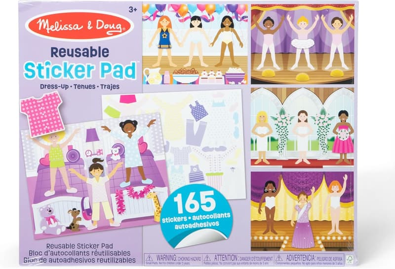 Dress-Up Sticker Pad for Kids - 165+ Removable Stickers