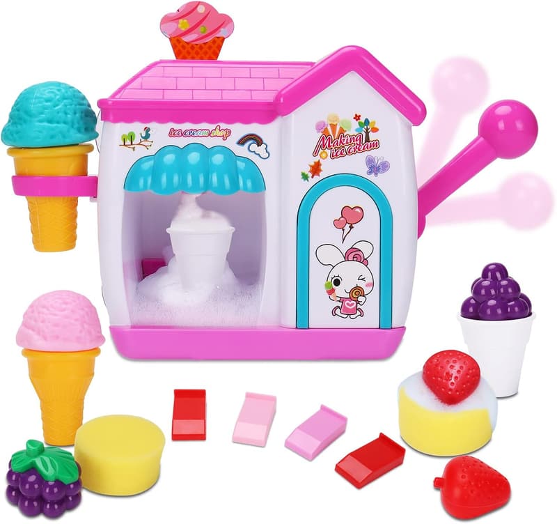 Foam Ice Cream Bath Toys Set for Toddlers Ages 3-8