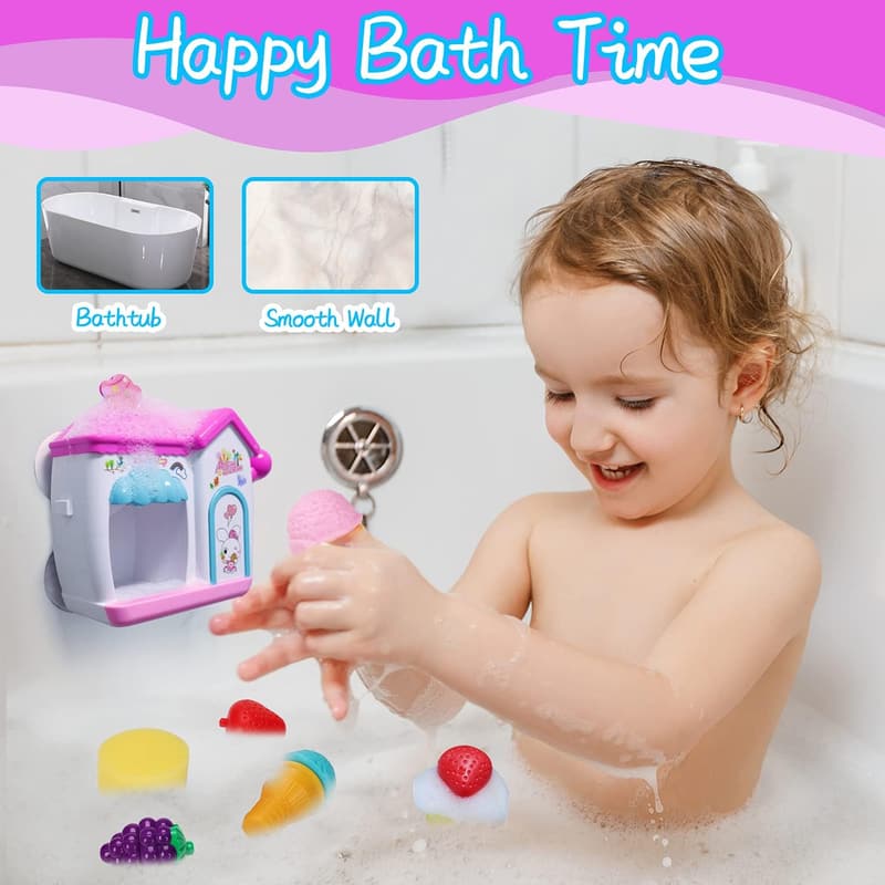 Foam Ice Cream Bath Toys Set for Toddlers Ages 3-8