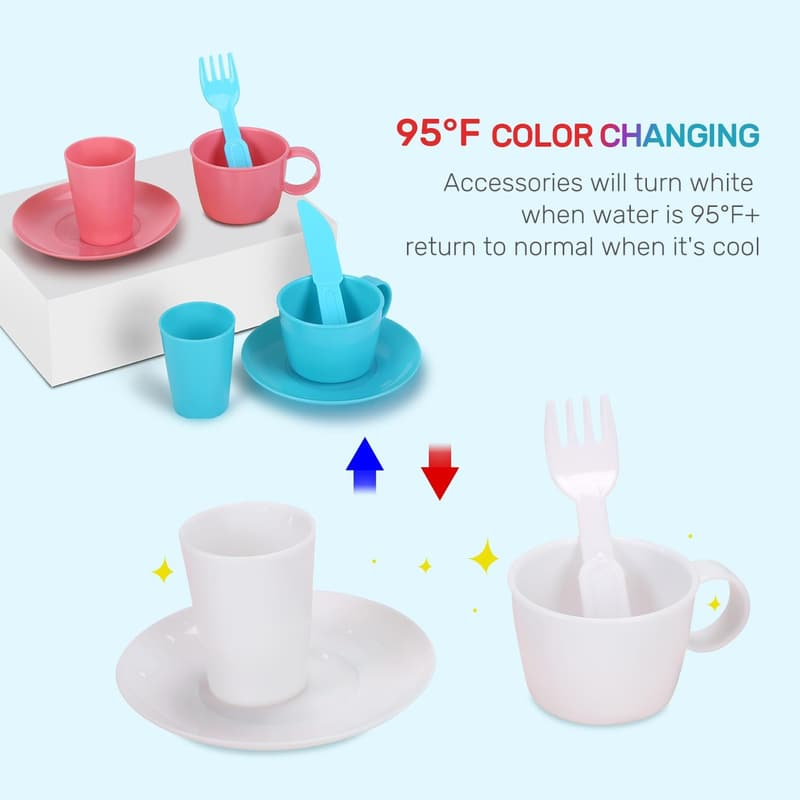 Color Changing Kitchen Sink Toy with Automatic Water Cycle