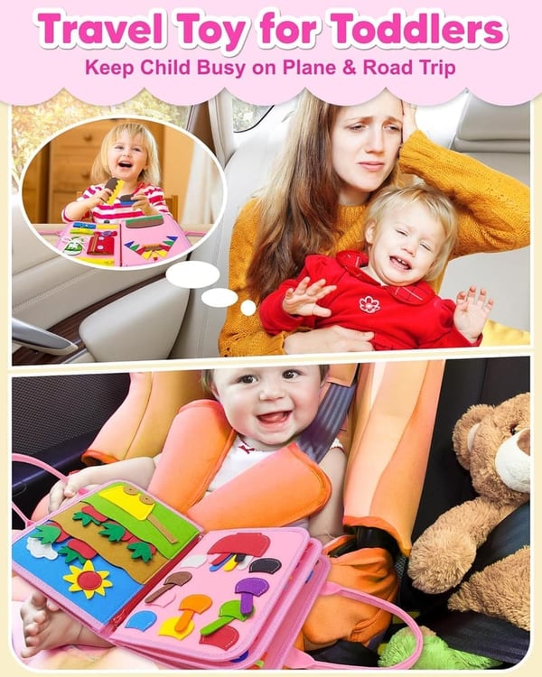 Toddler Girl Birthday Busy Board Montessori Sensory Toy
