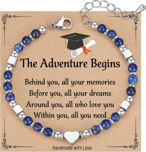 Graduation Bracelet for Her with Cap Box & Cards