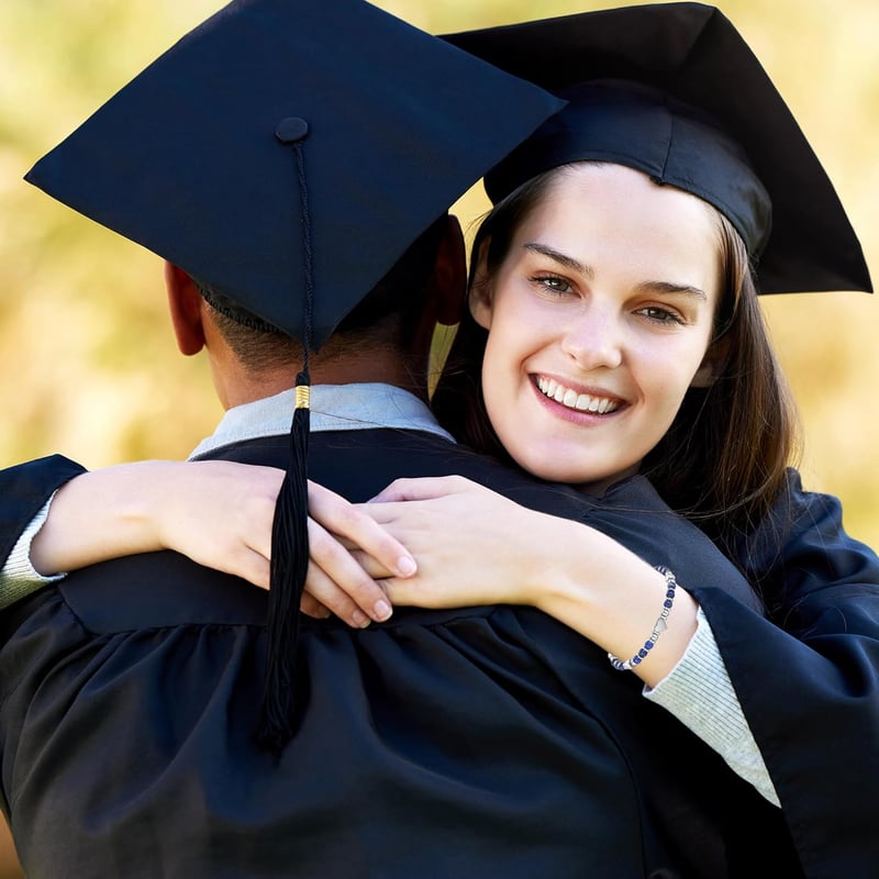 Graduation Bracelet for Her with Cap Box & Cards