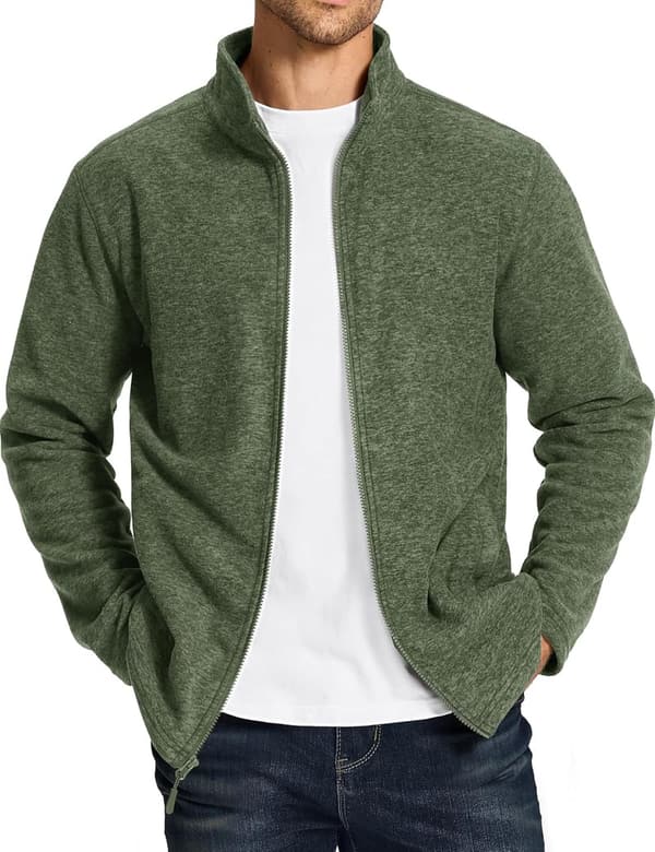 Men's Lightweight Fleece Jacket with Pockets