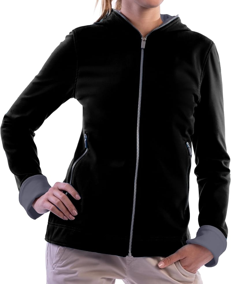 Women's Lightweight Travel Hoodie with 18 Hidden Pockets
