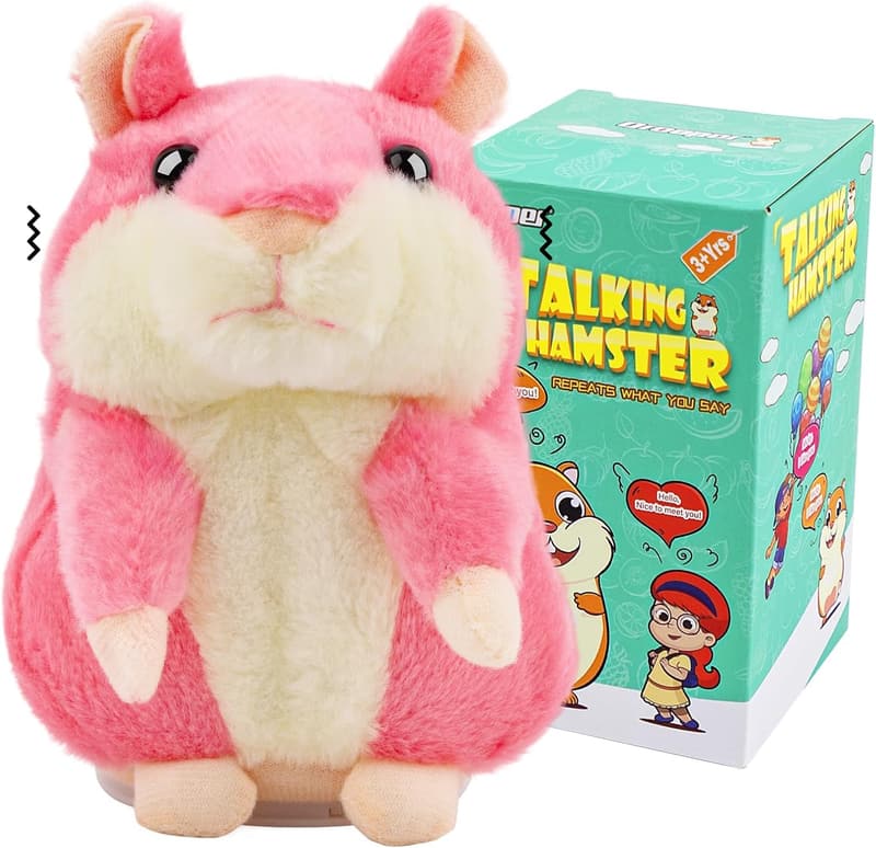 Interactive Talking Hamster Plush Toy for Girls, Età 2+