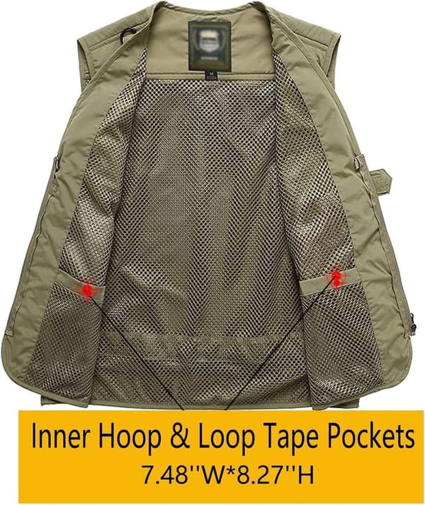 Men's Lightweight Outdoor Cargo Vest with Multi Pockets