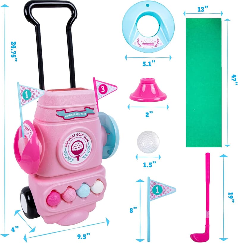 Pink Golf Set for Toddler Girls