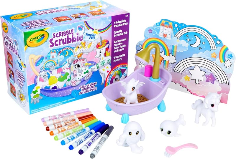 Washable Crayola Scribble Scrubbie Pets Toy Set for Kids