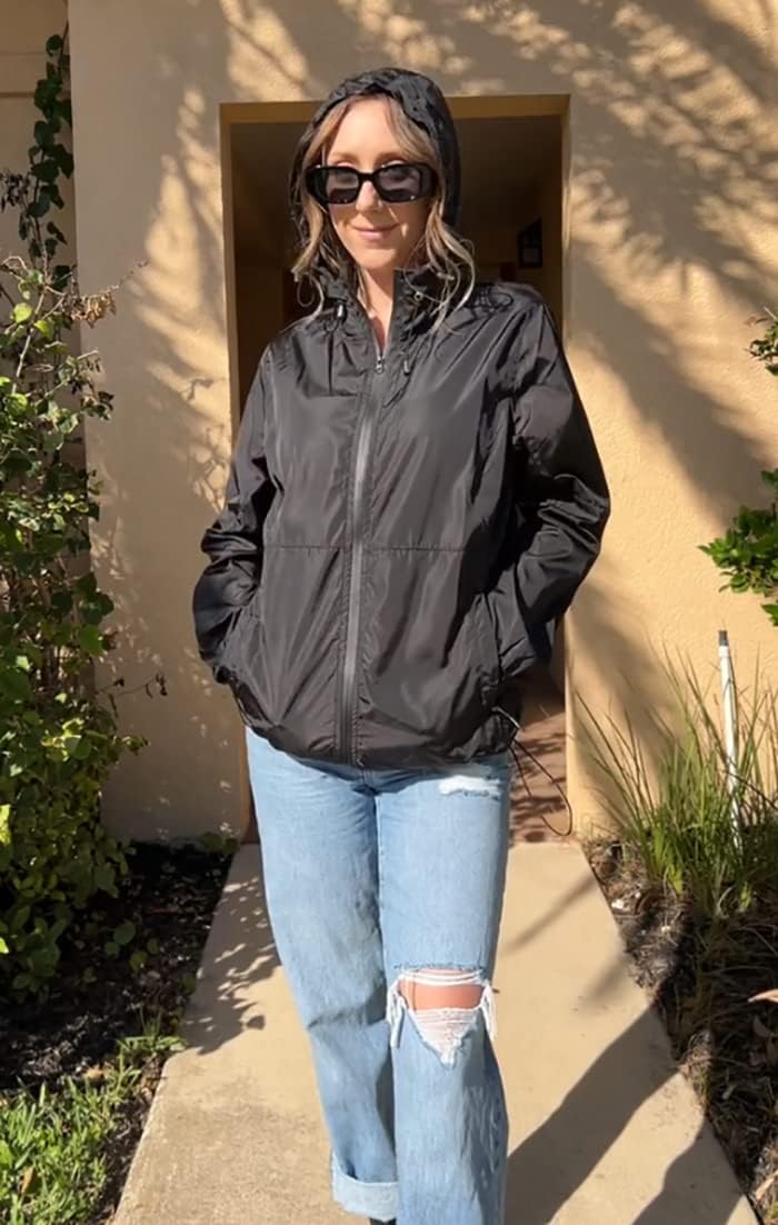 Lightweight Waterproof Windbreaker Jacket for Women