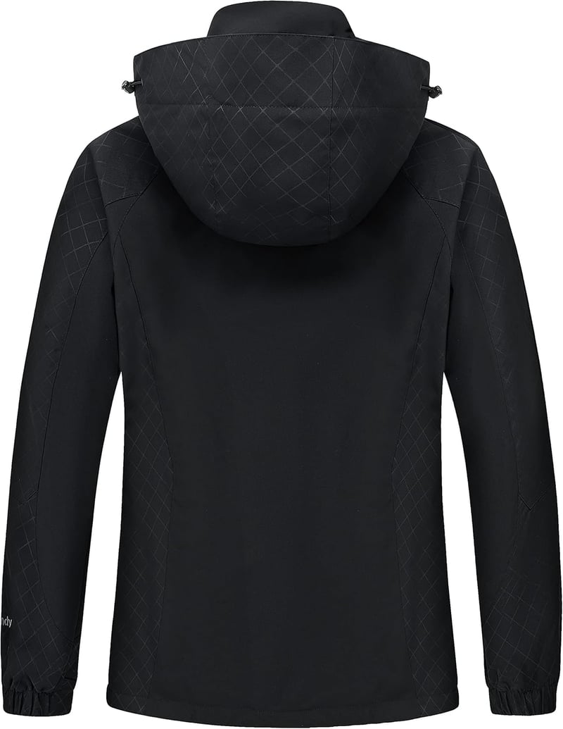 Lightweight Women's Waterproof Rain Jacket with Hood