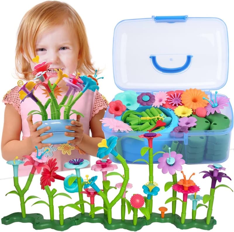 Flower Garden Building Set - 138 PCS Educational STEM Toy for Kids