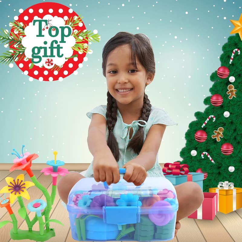 Flower Garden Building Set - 138 PCS Educational STEM Toy for Kids