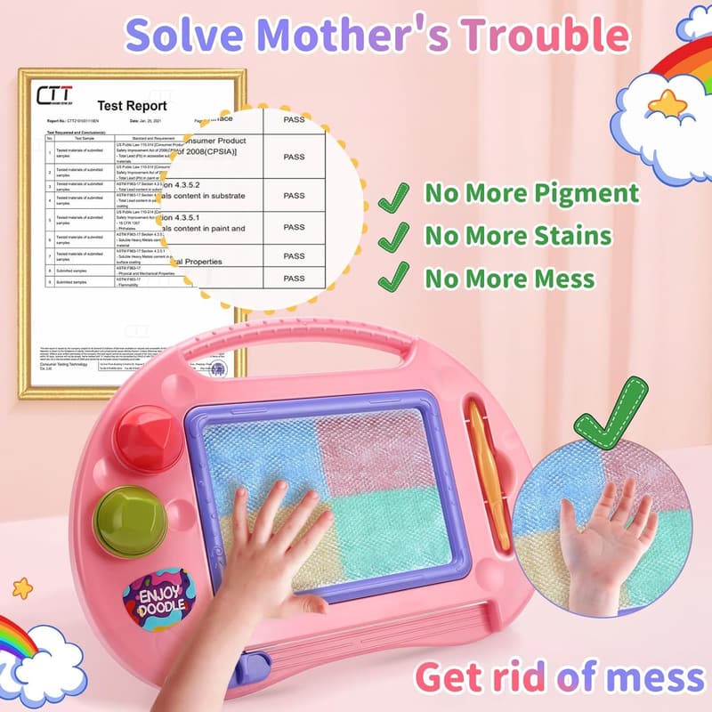 Magnetic Drawing Doodle Board for Toddlers - Educational Gift