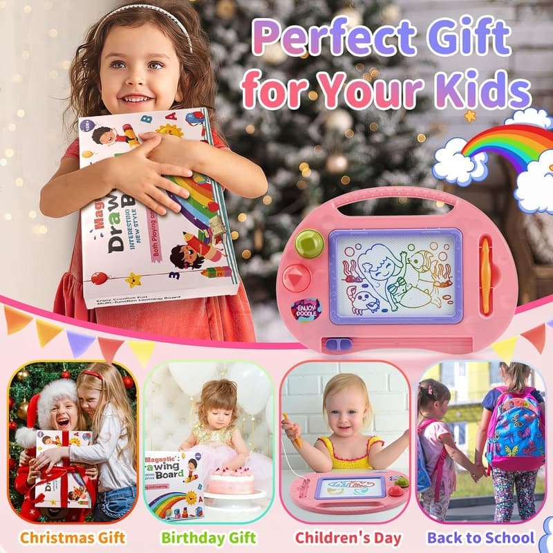 Magnetic Drawing Doodle Board for Toddlers - Educational Gift