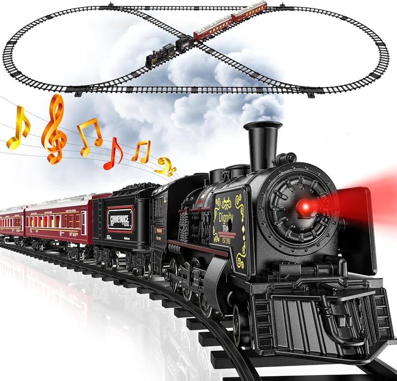 Luxury Train Set with Glowing Cars & Tracks for Toddlers