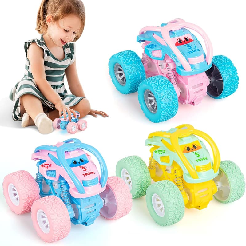 Pull Back Monster Trucks for Kids, Ages 2-6 Birthday Gift