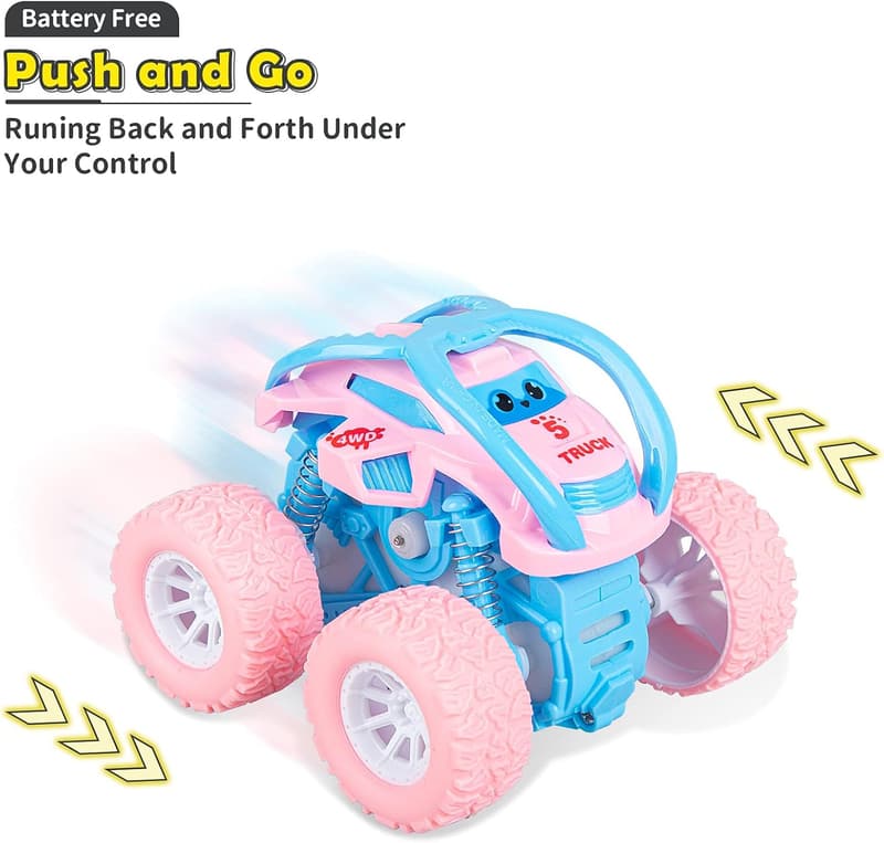 Pull Back Monster Trucks for Kids, Ages 2-6 Birthday Gift