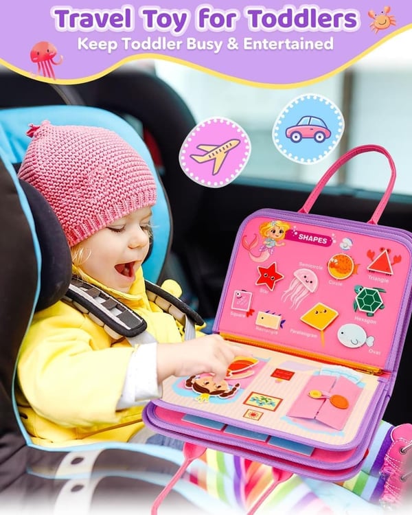 Montessori Sensory Busy Board for Toddlers - Birthday Gift
