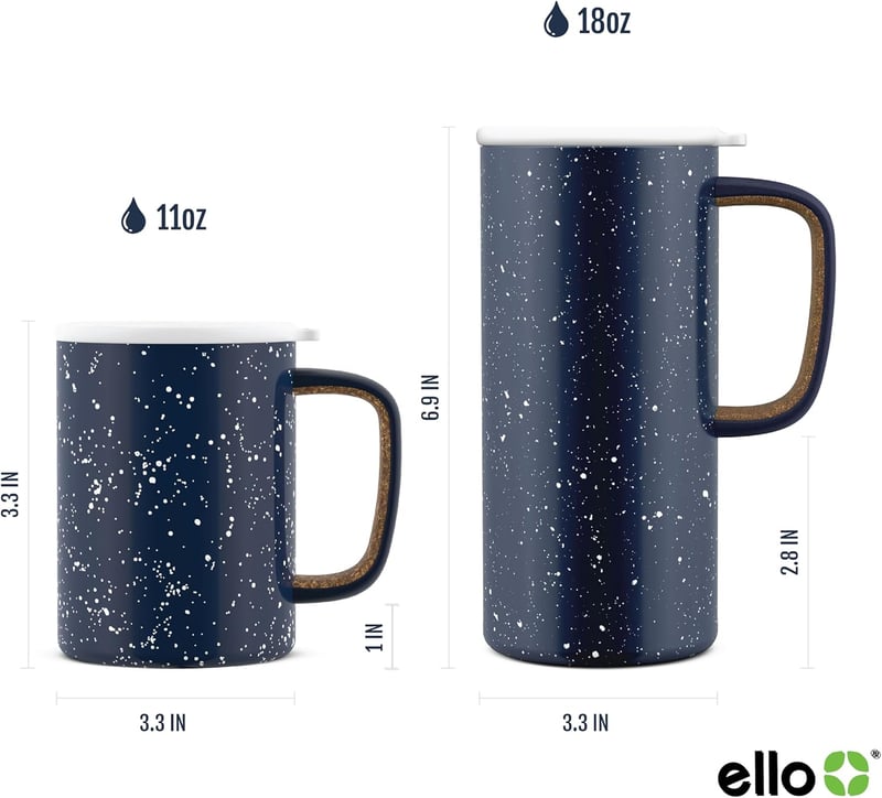 Insulated Travel Mug - 18oz Leak-Proof for Coffee/Tea