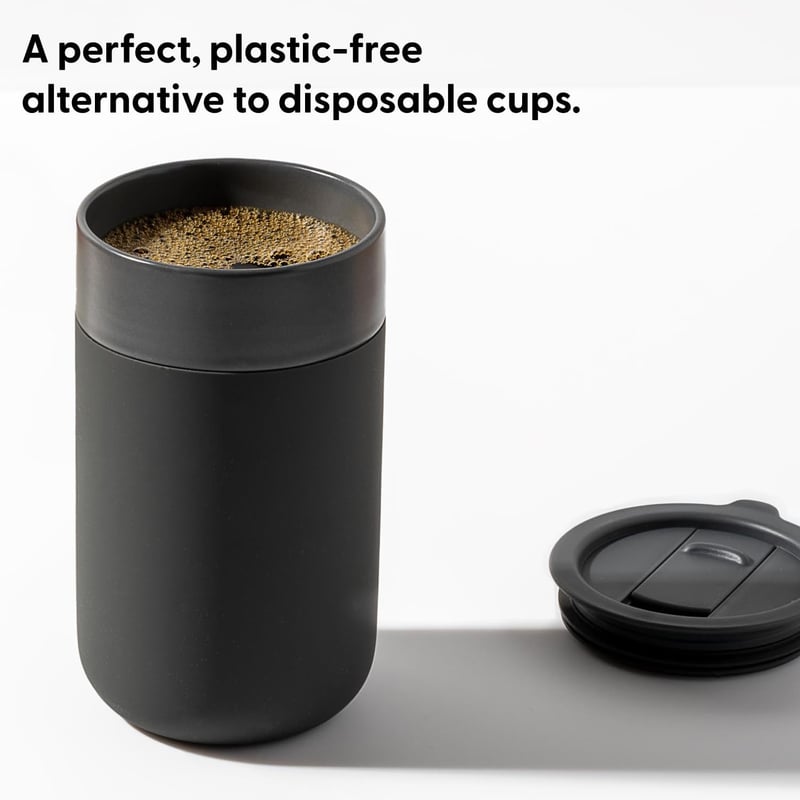 Porter Ceramic Travel Mug with Silicone Sleeve - 16 oz, Blush