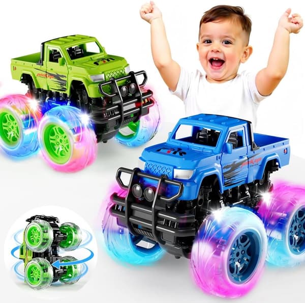 Light-Up Monster Trucks for Toddlers, Ages 1-4