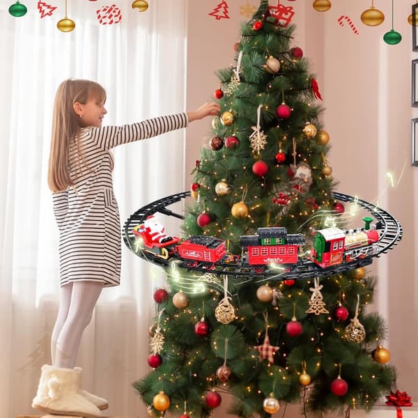 Christmas Train Set with Luxury Tracks, Lights & Sound for Toddlers