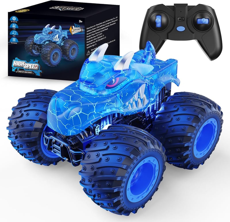 2.4GHz All-Terrain Remote Control Car with Light Spray - Birthday Gift for Kids 3+