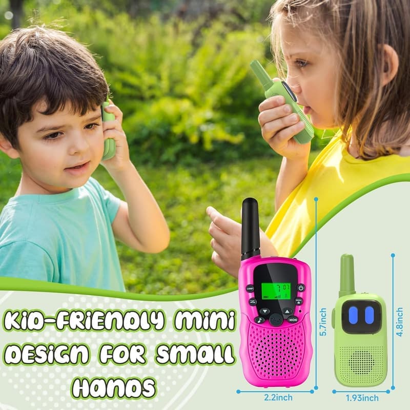 Kids Walkie Talkies 2-Pack, 1000FT Range, Educational Outdoor Toy