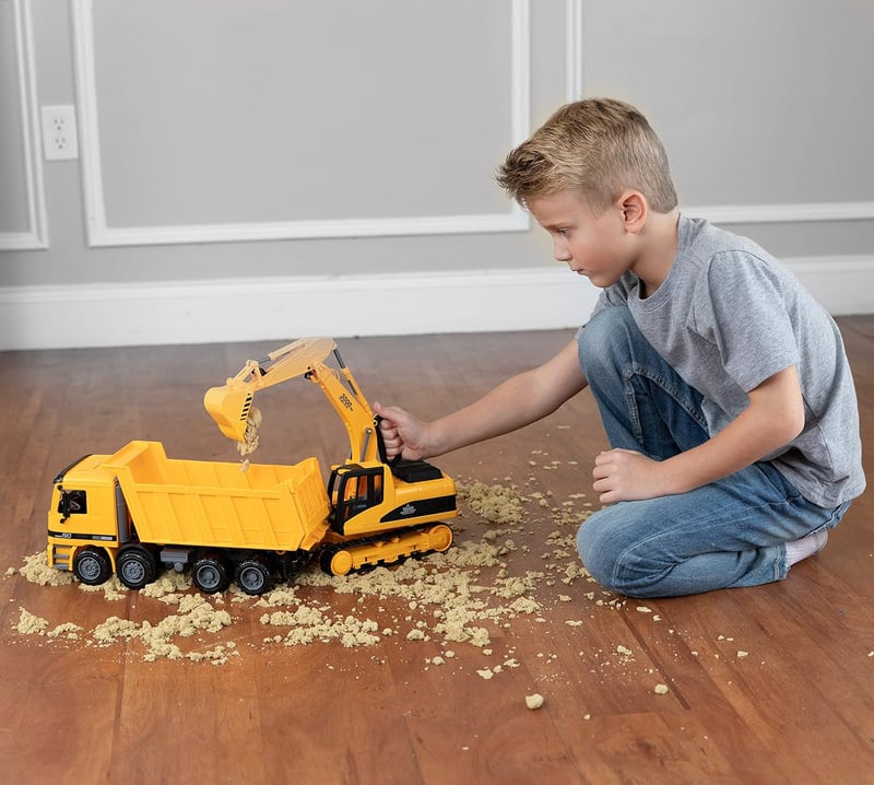 Construction Vehicle Set for Kids - Excavator & Dump Truck