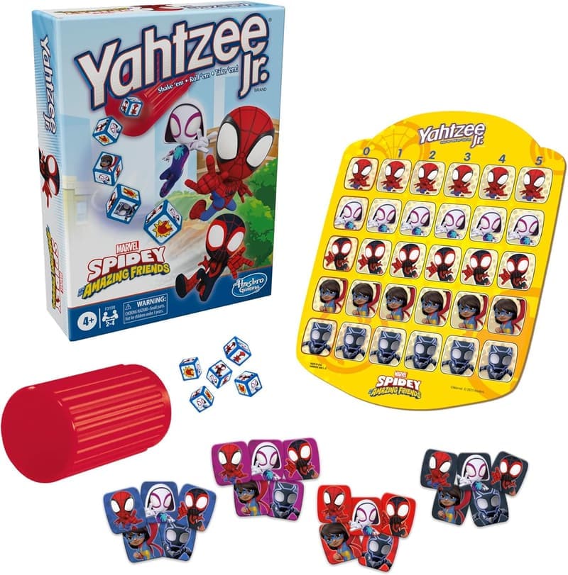 Marvel Yahtzee Jr. Board Game for Kids, Ages 4+
