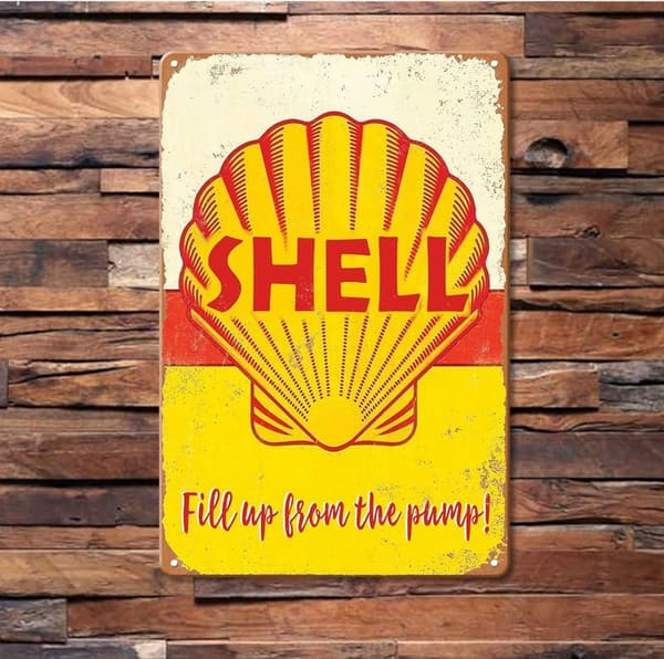 Vintage Metal Garage Signs - Retro Wall Decor for Men (5 Pcs)
