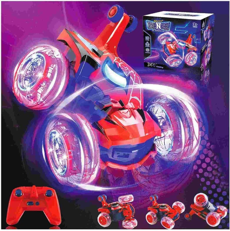 Spider RC Car for Kids Age 3-8 - 4WD Stunt Crawler Toy