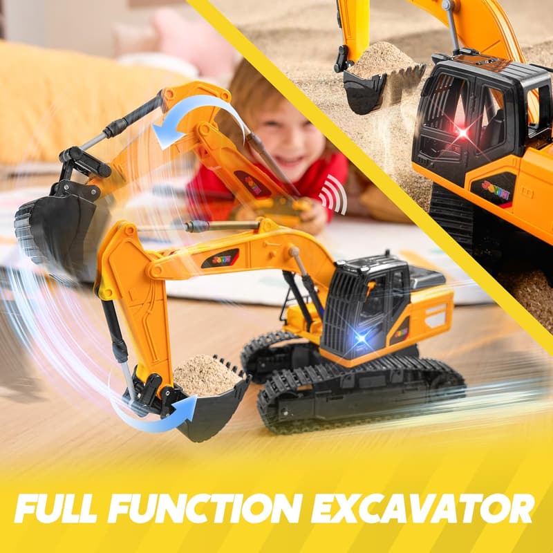 Remote Control Excavator Toy for Boys - Birthday Gift