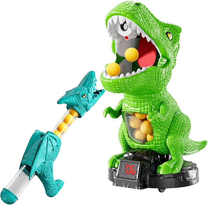 Dinosaur Shooting Game for Kids with Water Mist & Foam Pump