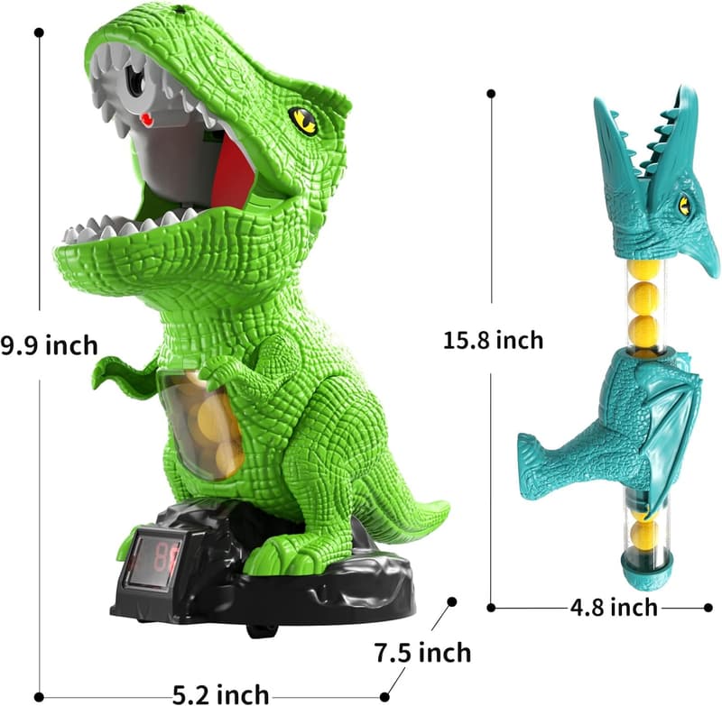 Dinosaur Shooting Game for Kids with Water Mist & Foam Pump