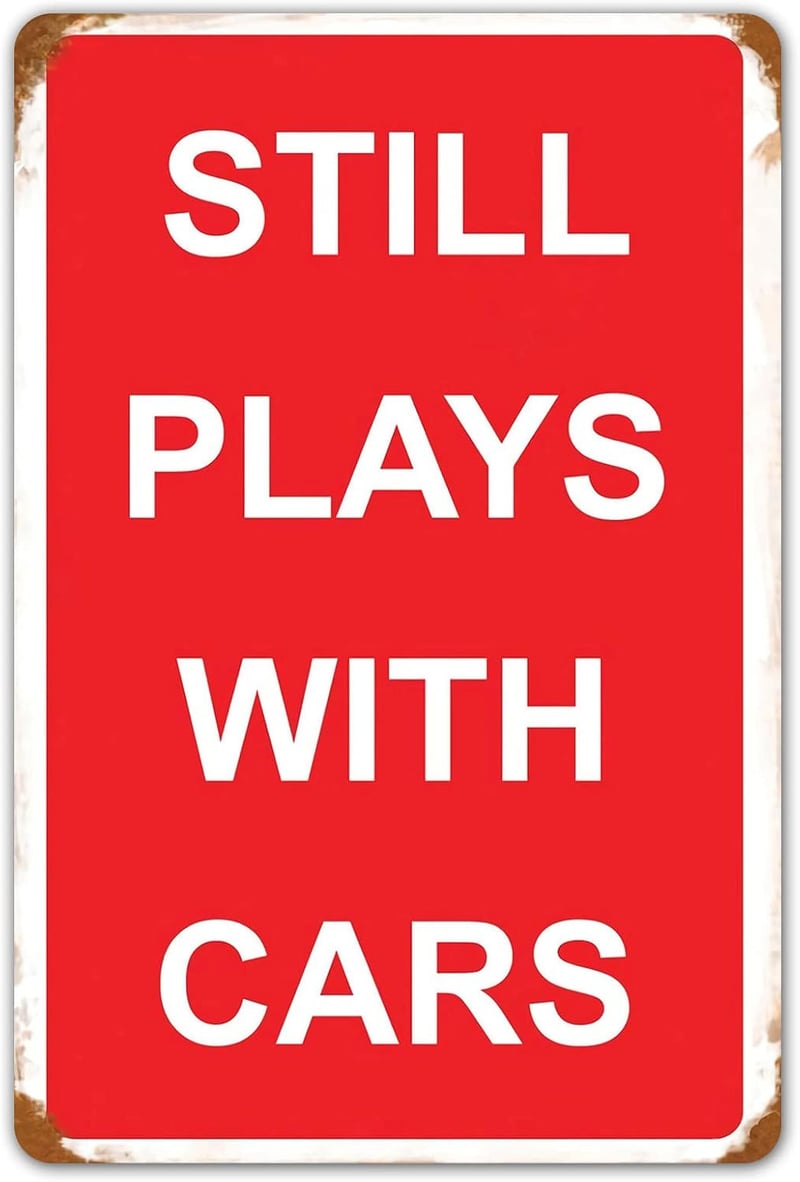 Vintage Metal Sign for Garage or Man Cave - 8x12 Inch