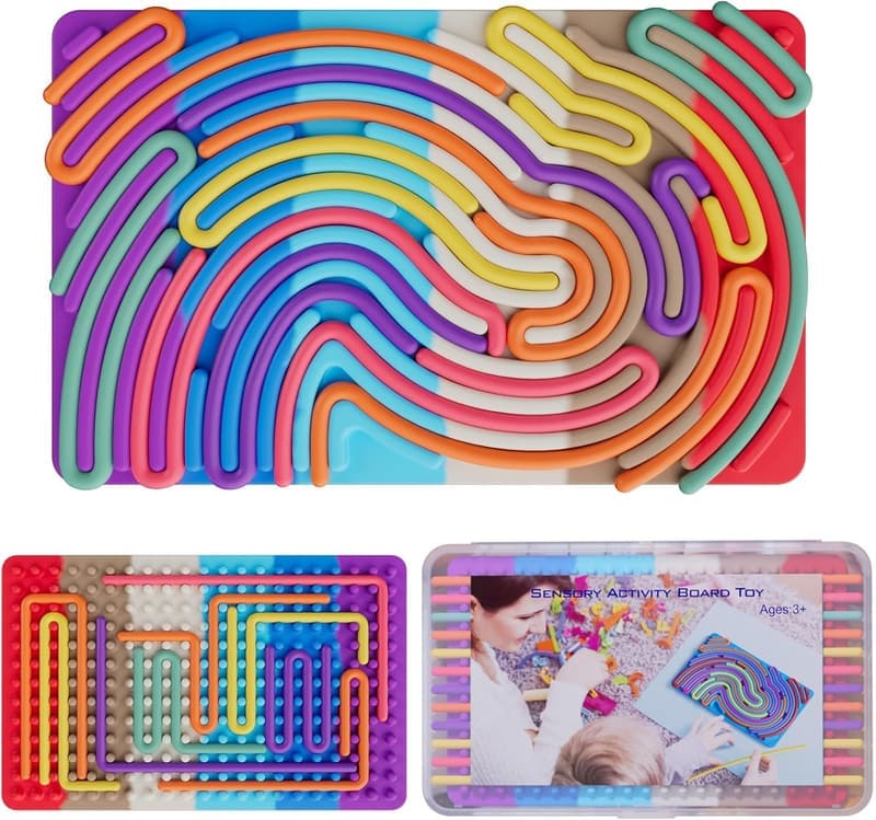 Sensory Fidget Toys for Kids - Calm Down Travel Activity Board