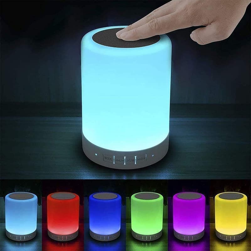 Dimmable Touch Bedside Lamp with Bluetooth Speaker