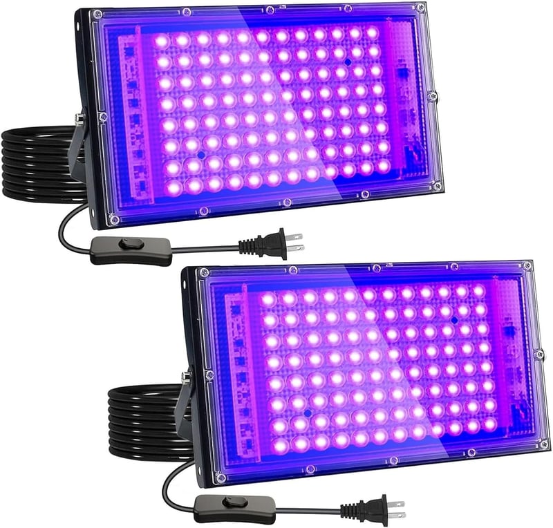 100W Waterproof UV Black Light - Glow Party & Halloween Lighting