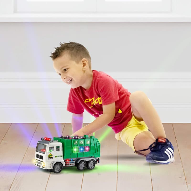 Toy Garbage Truck with 4D Lights & Sounds for 3+ Kids