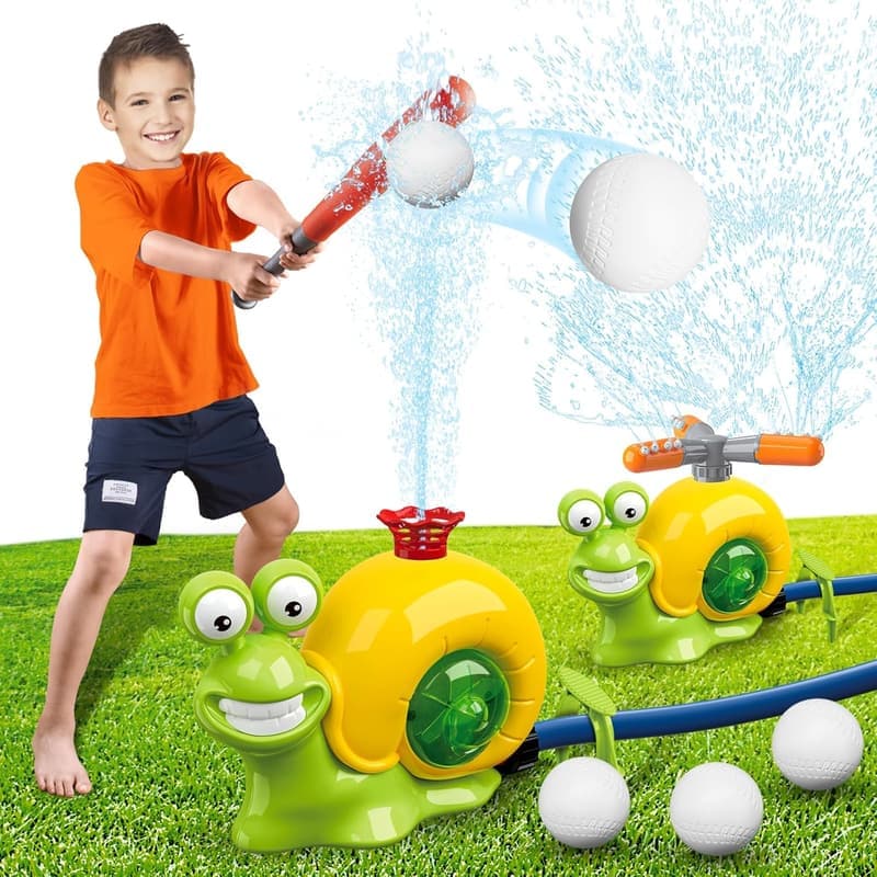 Water Sprinkler Baseball Toy for Kids Ages 4-8