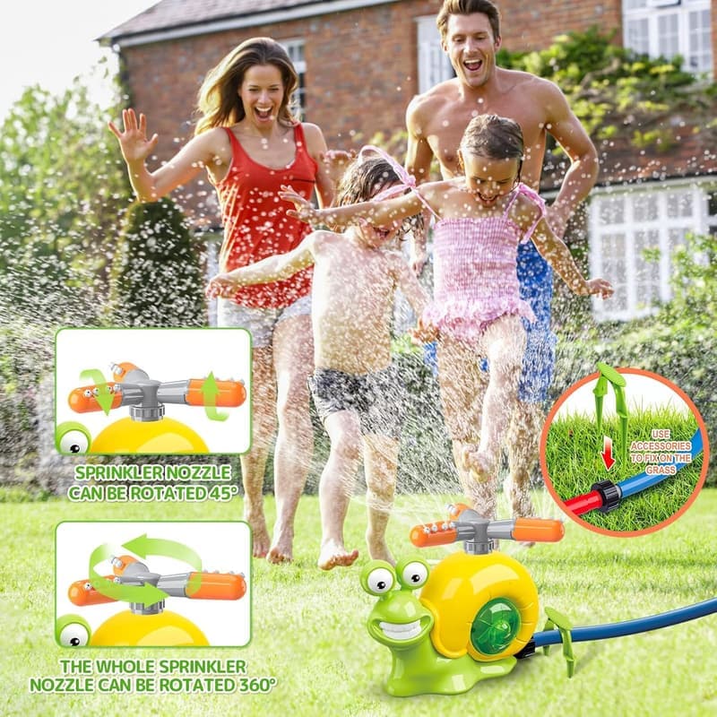 Water Sprinkler Baseball Toy for Kids Ages 4-8